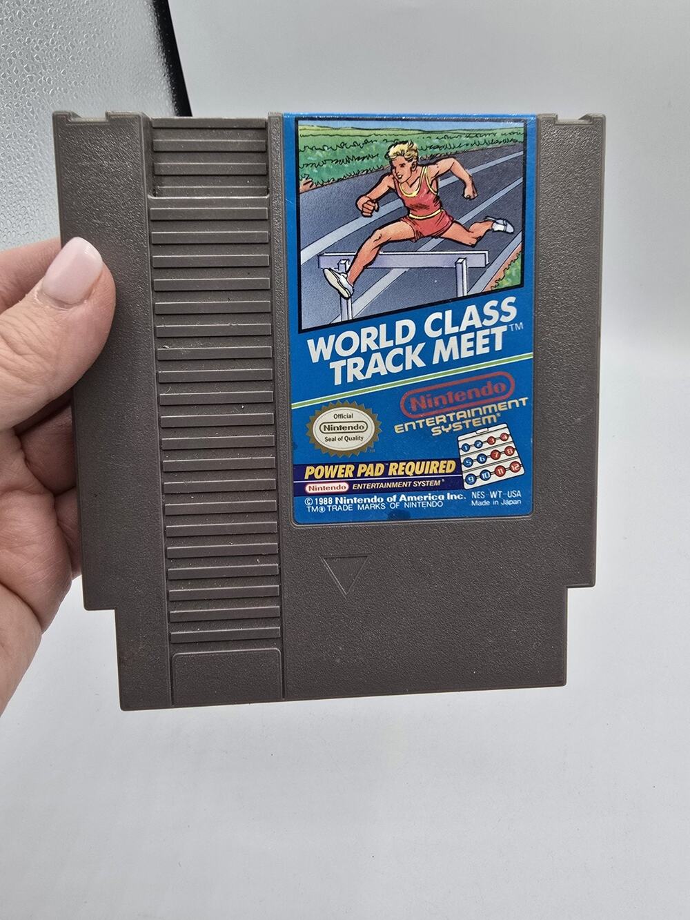 WORLD CLASS TRACK MEET ORIGINAL NINTENDO GAME CLASSIC SYSTEM NES HQ UNTESTED
